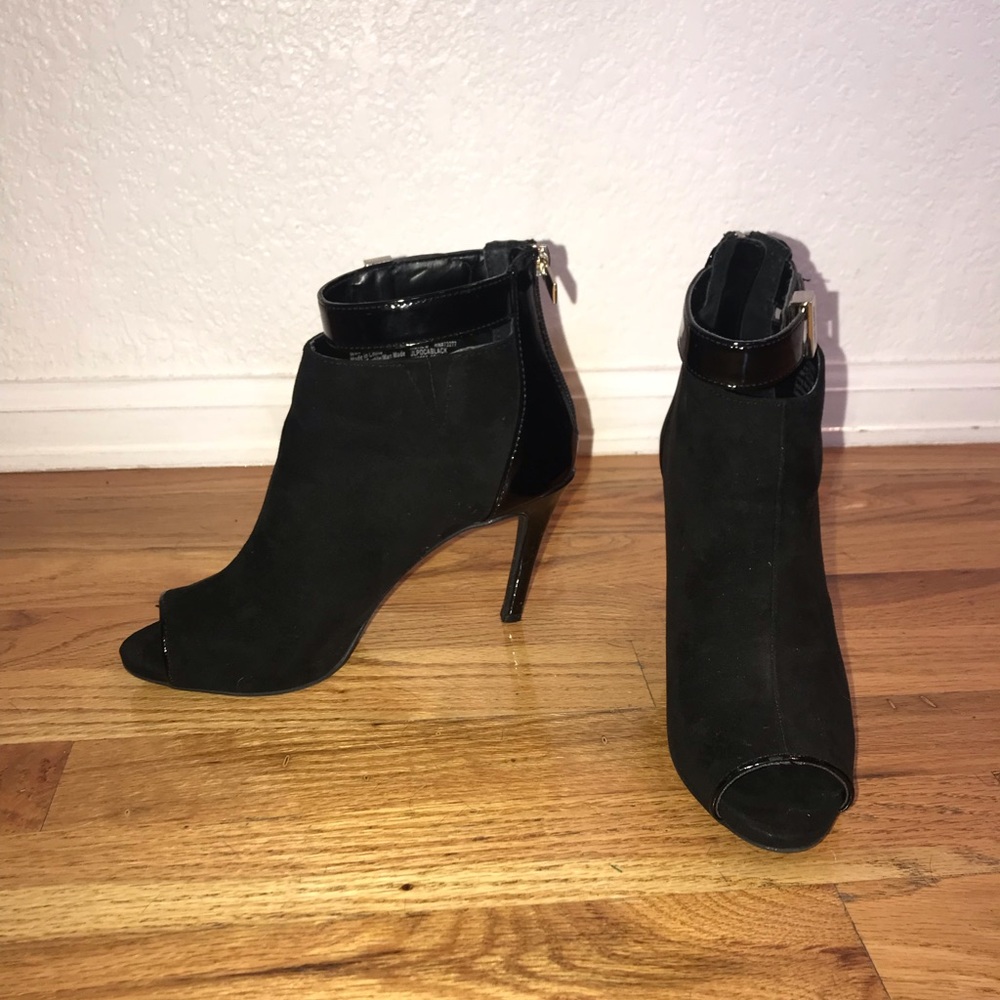 Jennifer Lopez peep toe ankle boots